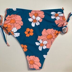 Cupshe High Waisted Floral Bikini Bottoms NWT Size M